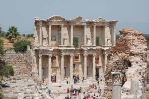This is a reassembled tomb facade in Ephesus. It was hard to imagine the entire city equally spectacular. 